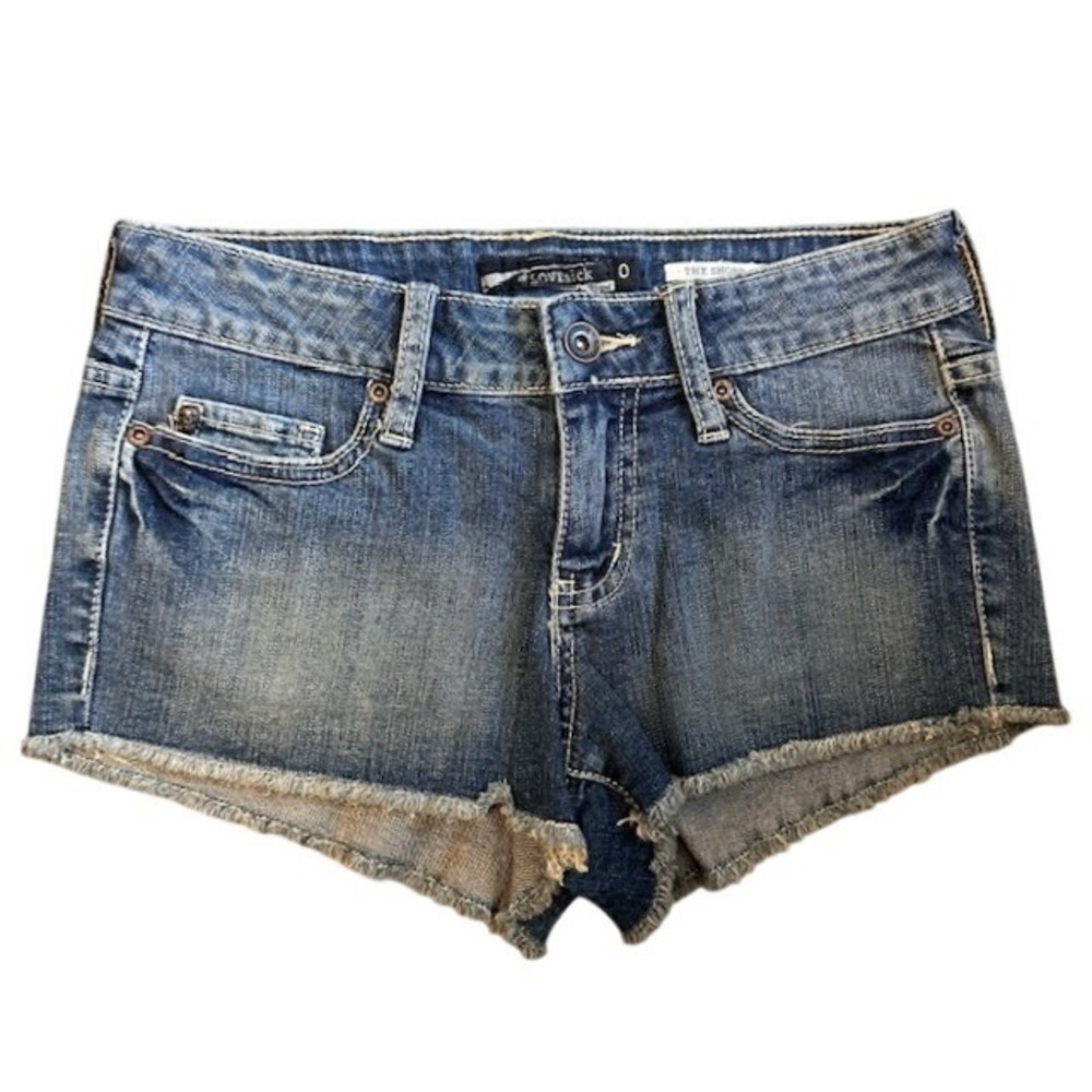 NWT Lovesick The Short Women's‎ Denim Cutoff Stretch Jean Shorts 0